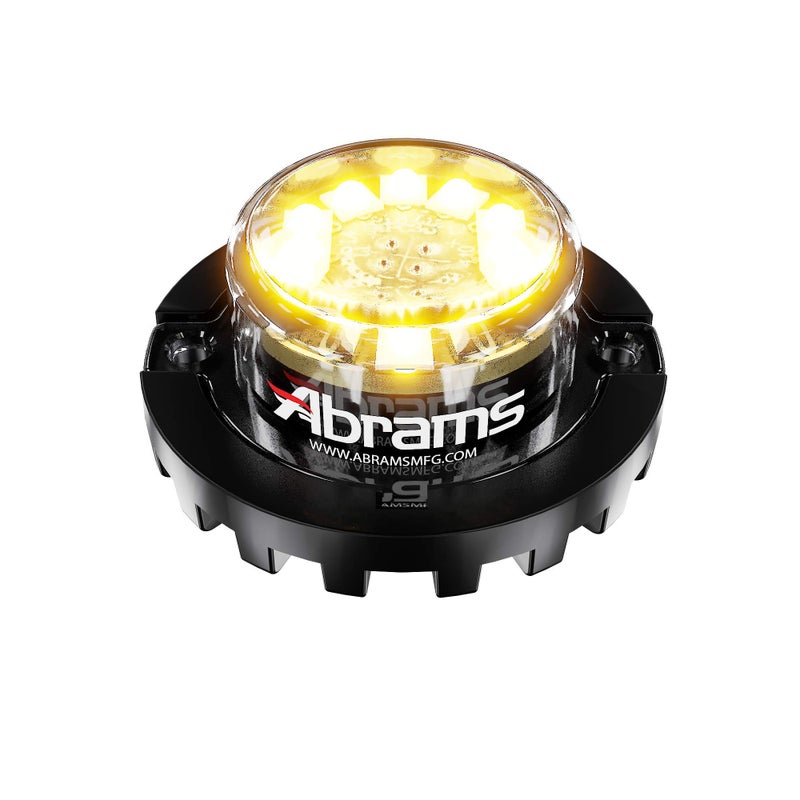 Abrams SAE Class-1 Blaster 120 (Amber/Amber) 36W - 12 LED Tow Truck Construction Vehicle LED Hideaway Surface Mount Strobe Warning Light - Image 1
